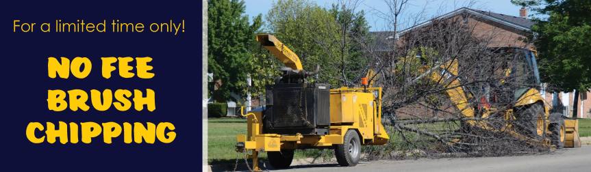 City offering no fee brush chipping –                  WE ARE NO LONGER ACCEPTING RESERVATIONS, THE SCHEDULE IS FULL as of 9/12/18.
