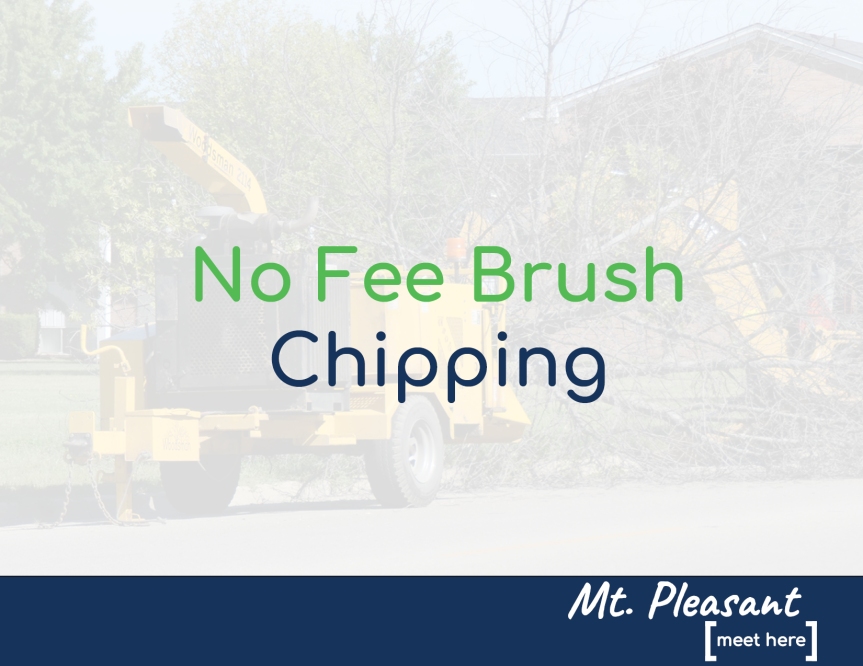 City to Offer No Fee Brush Chipping (UPDATE: 4/27/2020 All 150 reservations are filled.)