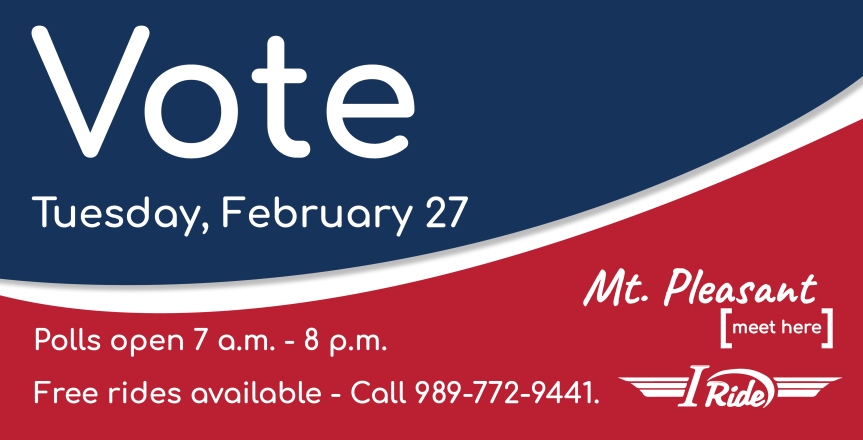 2/27/24 Election Information: Presidential Primary, Community Aquatic Center Bond Proposal, Isabella County Operating Millage